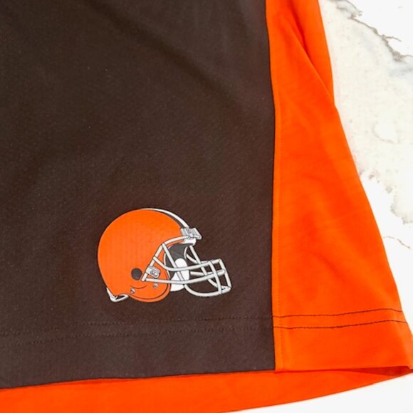 Nike On Field Dri Fit Cleveland Browns Athletic Shorts Brown Orange S. Small NFL - Picture 5 of 11